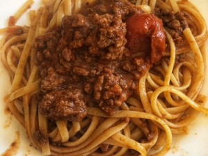 Linguine alla bolognese